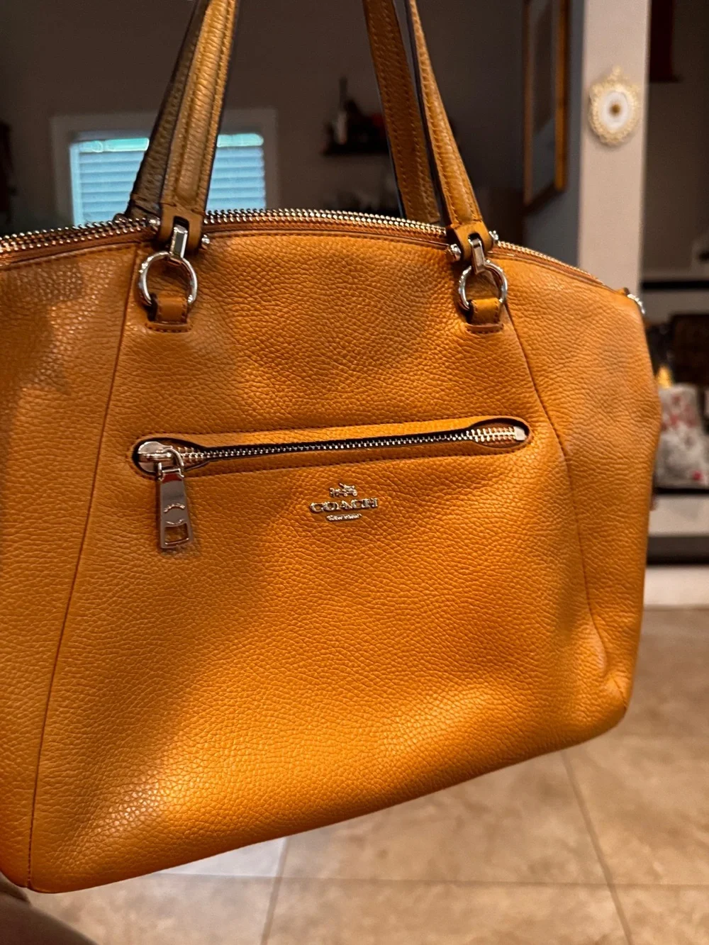 Coach structured pebbled